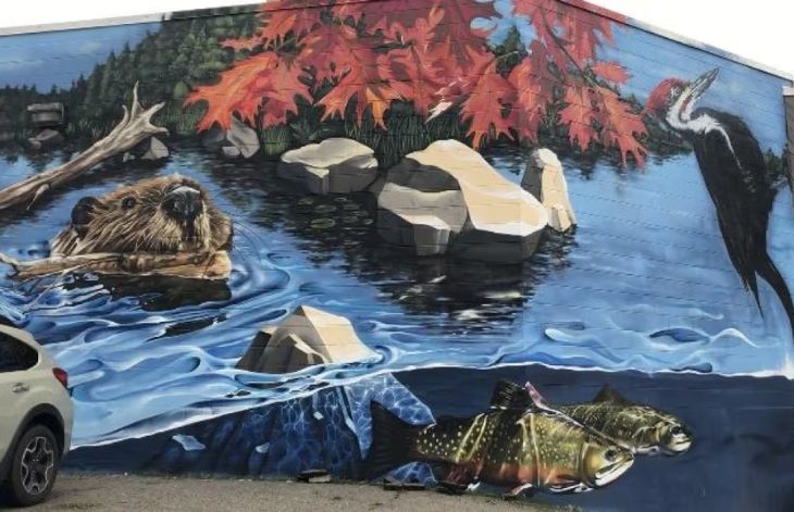 Antigonish Landing Mural, Trackside Studios, 2020